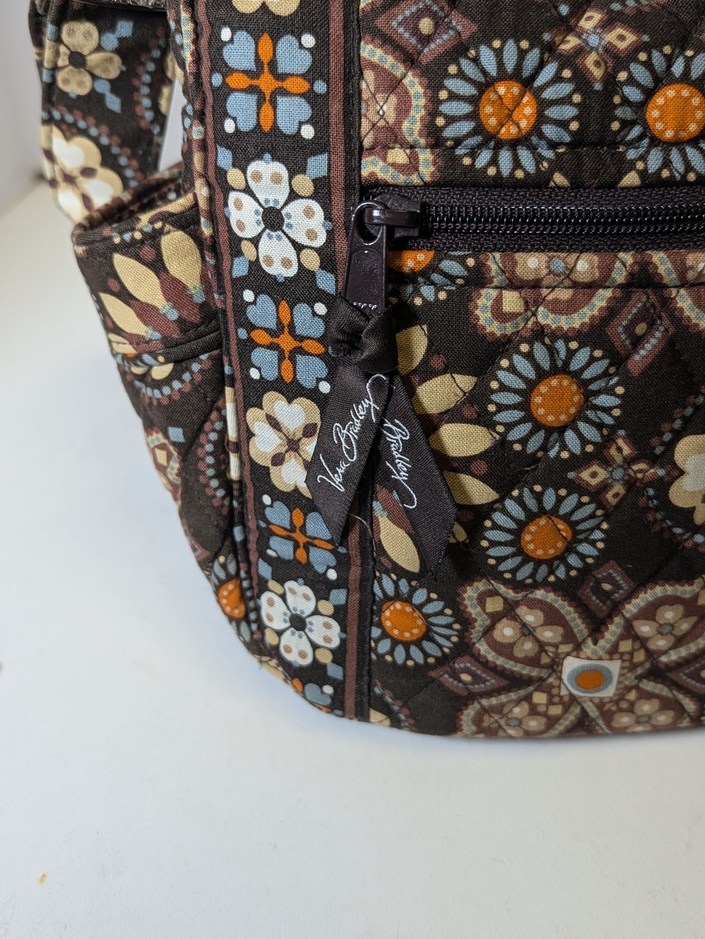 Vera Bradley Retired 2012 CANYON Pattern Quilted Shoulder Bag & Matching Coin Pu - Picture 5 of 11